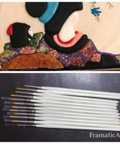 MyArtscape Artist Supplies Miniature Paint Brushes, Set of 12 for Detail & Fine Point Painting - use with Acrylic, Watercolor, Oil, Gouache - for Pinstriping, Warhammer 40k, Models & Lettering White 58 61d hIAq0JL