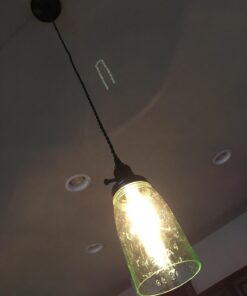 Quart Open Bottom Mason Jar Pendant Lamp - Rustic Brown 22 61d4S3s79UL