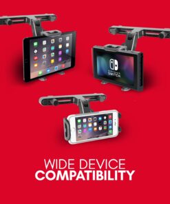 Macally Car Headrest Tablet Holder, Adjustable iPad Car Mount for Kids in Backseat, Compatible with Devices Such as iPad Pro Air Mini, Galaxy Tabs, And 7" to 10" Tablets and Cell Phones - Black 35 61d6fsDSbTL