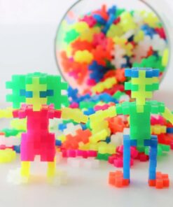 PLUS PLUS - Open Play Set - 600 Piece - Neon Color Mix, Construction Building Stem Toy, Interlocking Mini Puzzle Blocks for Kids Single 34 61dAJLh4wPL