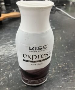 Kiss Express Semi-Permanent Hair Color 100mL (3.5 US fl.oz) (1 Count, Black) 3.50 Fl Oz (Pack of 1) 45 61dARLQYUsL
