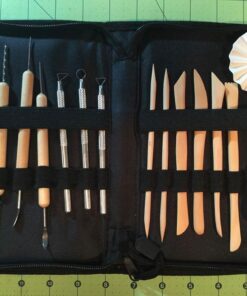 Sculpt Pro Pottery Tool Starter Kit - 15-Piece 26-Tool Beginner's Clay Ceramics Modeling Carving Sculpting Set -Arts and Crafts School Project, w Carrying Case, Birthday Gift for Kids 1 46 61dAhDBixyL