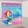 Disney Ariel Little Mermaid Birthday Party Scene Setters Decoration (5 Pack), Multi Color, 59" x 65". 12 61dCpGQjsqL