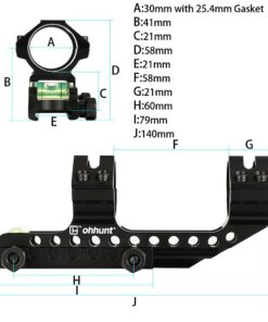 Alternative view of ohhunt 1 inch 30mm Scope Mount Cantilever Mounts with Bubble Level 20mm Weaver Picatinny 2.28'' Ring Spacing