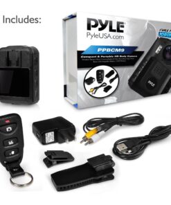 Pyle Premium Portable Body Camera - Wireless Wearable Camera, Person Worn Camera, Compact & Portable HD Body Camera, IR Night Vision, Built-in Rechargeable Battery, LCD Display, 16GB Memory PPBCM9 16 61dED0tfANL