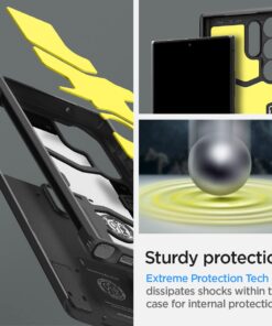 Spigen Tough Armor Designed for Galaxy S23 Ultra Case (2023) - Black 41 61dEwemTbGL