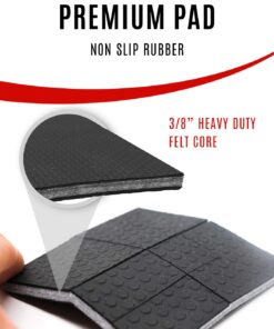 SlipToGrip Non Slip Furniture Gripper Pads | Non Skid Surface Pads Stop Sliding | Pre-Scored Multi Pack with 3/8" Felt Core (8 Pads) | Create Custom Sizes 4", 2", 1" | Anti Slip Rubber Protects Floors Square 8 pack 23 61dGxpbPv1L