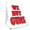 A-Frame Sidewalk We Buy Guns Sign with Graphics On Each Side | 18" x 24" Print Size