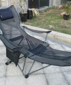 OUTDOOR LIVING SUNTIME Camping Folding Portable Mesh Chair with Removabel Footrest Army Green 51 61dI3udo4SL