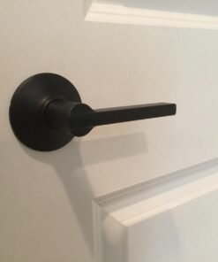 Schlage F10 V LAT 622 Latitude Door Lever, Hall & Closet Passage Lock, Matte Black Standard 36 61dIgw3P5tL