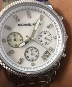 Michael Kors Women's Ritz Silver-Tone Watch MK5020 38 61dPIHN3QuL