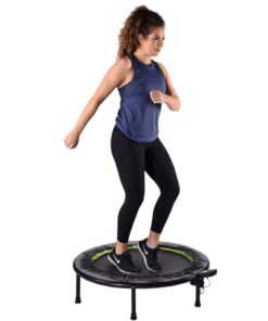 Stamina Fitness Trampoline - Exercise Trampoline with Smart Workout App - Indoor Trampoline Fitness Rebounder 36-Black One Size 19 61dPIaFmNnL