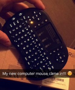 (Upgraded)Rii 2.4GHz Mini Wireless Keyboard with Touchpad,QWERTY,LED Backlit,Portable Keyboard for laptop/PC/Tablets/Windows/Mac/TV/Xbox/PS3/Raspberry Pi .(i8+ Black) 33 61dQPy3urAL