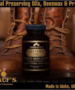 Obenauf's Leather Oil - Leather Conditioner - Restore and Protect Leather Boots, Jackets, Purses as Well as Car Leather, Leather Furniture and Much More - Made in The USA (8oz with Applicator) 8 Fluid-oz 20 61dQqMQ1iIL