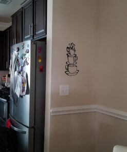 Coffee Cup Double Sided Visual Removable Wall Vinyl Sticker Decals Decor Art Bedroom Design Mural Black 15'' X 8'' 21 61dRG1PnocL