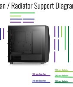 Thermaltake Commander C34 Motherboard Sync ARGB ATX Mid Tower Computer Chassis with 2 200mm ARGB 5V Motherboard Sync RGB Front Fans + 1 120mm Rear Black Fan Pre-Installed CA-1N5-00M1WN-00 23 61dU0WtKj7L