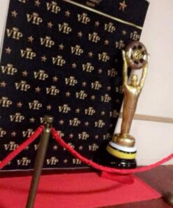Beistle Red Rope Stanchion Set Awards Night Decorations, VIP Party, Red/Bronze (Plastic) 28 61dW6UD81ZL