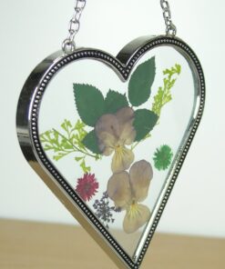 Heart Shaped Suncatcher with Real Pressed Flowers in Glass - Gift for a Friend Mom Grandma Loved One Wife Girlfriend Sister - Mother's Day - Birthday - Anniversary - Special Occasion Gift 5 61dWlp6FbUL