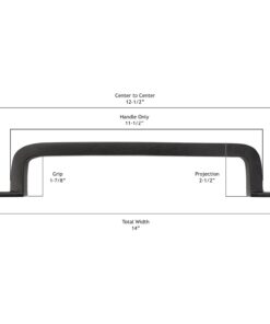 Iron Valley - 14" Square Bar Door Handle Pull - Solid Cast Iron 13 61dZIfaRT7L