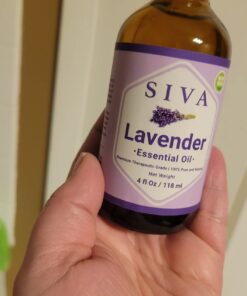Siva Lavender Essential Oil 4oz (118ml) Premium Essential Oil with Dropper for Diffuser, Aromatherapy, Hair Care, Scalp Massage & Skin Care 4 Fl Oz (Pack of 1) 40 61dZdyGBwxL