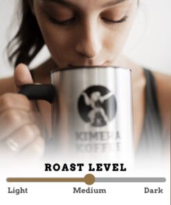 Kimera Koffee - Organic Medium Roast Ground Coffee | Original Blend | Infused with Brain Vitamins |Taurine, Alpha GPC, DMAE, and L-theanine | Enhance Cognitive Stamina & Athletic Performance | 12oz 26 61dZtDtiwQL