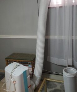 Portable Air Conditioner Hose - AC Hose with 5.9" Diameter, Anti-Clockwise Thread, Length up to 80" - Exhaust Hose for Portable Air Conditioner Vent Compatible with Delonghi & LG Air Conditioner Parts Anti-Clockwise 5.9 inch 31 61da12WkjpL