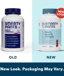 SmartyPants Multivitamin for Men, Gummies: Omega 3 Fish Oil (EPA/DHA), Methylfolate, CoQ10, Vitamin D3, C, Vitamin B12, B6, Vitamin A, K & Zinc for Immune Support, 180 Gummies (30 Day Supply) 26 61dauIwaM1L 3