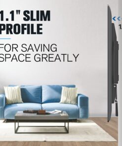 Alternative view of Mounting Dream TV Mount Fixed for Most 42-84 Inch Flat Screen TVs, TV Wall Mount Bracket up to VESA 600 x 400mm and 132 lbs - Fits 16"/18"/24" Studs - Low Profile and Space Saving MD2163-K