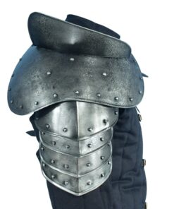 Armor Venue - Dark Warrior Pauldrons with Sword Breakers - Dark - One Size Armour Metallic 5 61dc 8homYL