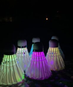 Inngree LED Badminton Birdies, LED Colourful Shuttlecock Dark Night Goose Feather Glow Birdies Lighting Outdoor Indoor Sport Activities 6 Colourful-6pcs 23 61ddD9BaqQL