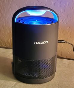 Katchy Indoor Insect Trap - Catcher & Killer for Mosquitos, Gnats, Moths, Fruit Flies - Non-Zapper Traps for Inside Your Home - Catch Insects Indoors with Suction, Bug Light & Sticky Glue (Black) Original Black 32 61de7664hNL