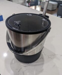 Oggi Insulated Ice Bucket, 4 Quart / 3.8 L, Stainless Steel, Black 4-Quart Stainless Steel Bucket with Ice Scoop 29 61dfQRblE6L