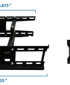 Mount-It! Articulating TV Wall Mount Corner Bracket, VESA 400 x 400 Compatible, Stable Dual Arm Full Motion, Swivel, Tilt Fits 32, 37, 40, 42, 47, 50 Inch TVs, 115 Lbs Capacity with HDMI Cable Black 36 61dh7ZIq9L