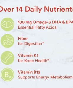 SmartyPants Kids Multivitamin Gummies and Fiber Supplement: Omega 3 Fish Oil (EPA/DHA), Vitamin D3, C, Vitamin B12, B6, Vitamin A, K & Zinc, Gluten Free, Three Fruit Flavors, 120 Count (30 Day Supply) Kids Formula w/ Fiber 120 Count (Pack of 1) 28 61dhKkRWJTL 1