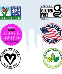 Louisville Vegan Jerky - Smoked Black Pepper, Vegetarian & Vegan-Friendly Jerky, 21 Grams of Non-GMO Soy Protein, 240 Calories Per Bag, Gluten-Free Ingredients (3 oz) 3 Ounce (Pack of 1) 14 61dhKpdrHL