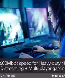 Alternative view of NETGEAR Nighthawk X4S Smart WiFi Router (R7800) - AC2600 Wireless Speed (up to 2600 Mbps) | Up to 2500 sq ft Coverage & 45 Devices | 4 x 1G Ethernet, 2 x 3.0 USB, and 1 x eSATA ports