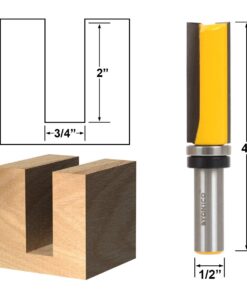 YONICO Flush Trim Router Bit 3/4-Inch Diameter 1/2-Inch Shank 14132 2" Length - 3/4" Width - 1/2" Shank 3 61diaIY3VL