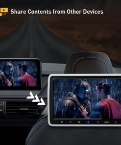 XTRONS® 2x 10.1 Inch HD Digital Screen Twins Car Headrest DVD Player Ultra-thin Detachable Touch Button HDMI Port with One Pair of Children IR Headphones (Blue & Pink) HD101x2+DWH003+DWH004 19 61diwQIChsS