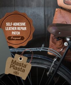 MastaPlasta Original Self-Adhesive Leather Repair Patch - Dark Brown 11" x 8" (28 x 20 cm), Instant Upholstery-Quality Scratch & Tear Repair for Sofas, Car Interiors, Bags, Vinyl & More B Dark Brown Leather 36 61dksaVhNvL 2