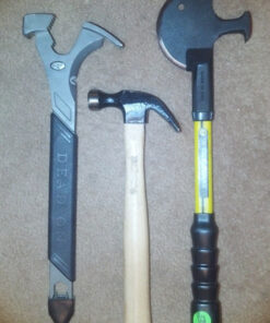 Off Grid Tools Pro Trucker’s Friend – Yellow, Carbon Steel Blade, Shock Absorbing Grip, All-Purpose Multitool, Made in USA, Curved Axe Head, Hammer, Pry Bar, Nail Puller 23 61dn3stTxL