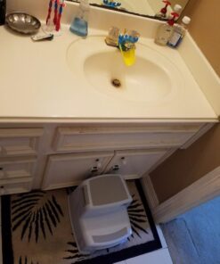 Dual Height 2 Step Stool for Kids | Slip Resistant Soft Grip Toddler's Stool for Potty Training and Use in The Bathroom or Kitchen | BPA Free for Comfort and Safety (1 Pack, Grey) 1 Count (Pack of 1) Gray 33 61dn8sGx5HL