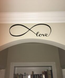 Picniva Wall Stickers Bedroom Decor Infinity Symbol Word Love Vinyl Art Decal 7'' X 22'' Black 17 61doIMVDAAL
