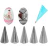 GOOTRADES 7 Pcs-Set Cake Decorating Tips (5 Writing Tube,1 Coupler,1 Silicone Pastry Bag) 3 61dpdsRk94L