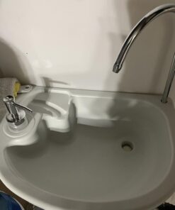 SereneLife Portable Camping Sink w/Towel Holder & Soap Dispenser - Hand Wash Basin Stand w/Rolling Wheels - For Outdoor Events, Gatherings, Worksite & Camping White Standard Towel Holder & Dispenser 41 61dqP1aViL 1