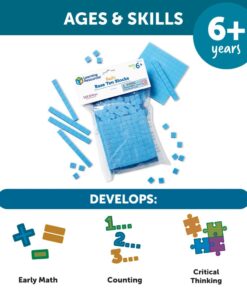 Learning Resources Base Ten Blocks Smart Pack, Early Childhood Math Skills, Ages 5+, Multicolor Base Ten Smart Pack 13 61drBQurz1L