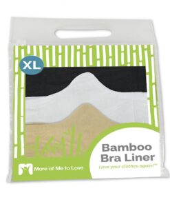 Plush Bamboo Bra Liner (70% Bamboo Rayon + 30% Cotton) - 3-Pack, XL, Black & White & Beige 14 61drDx5iP3L