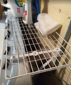 Household Essentials 05100 Rear Display Over-The-Washer Storage Shelf | Organize and Store Laundry Room Supplies | White 51 61drgDsORrL