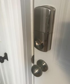 MiLocks TFK-02SN Digital Deadbolt Door Lock and Passage Knob Combo with Keyless Entry via Keypad Code for Exterior Doors, Satin Nickel 15 61drpIj21ZL