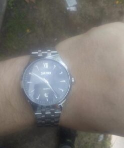 cofuo Mens Stainless Steel Analog Watch, Mens Luxury Wrist Dress Waterproof Watches, Quartz Classic Work Business Casual Watch with Roman Numeral Black 41 61duvLR40rL 1