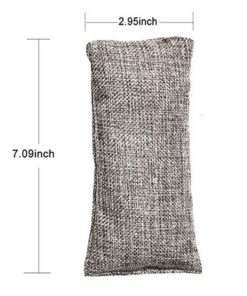 12 Packs Natural Air Purifying Bags , 150g Each Pair Mini Bamboo Charcoal Bags , Natural Activated Bamboo Charcoal Non-Toxic,Shoe Car Deodorizer and Odor Eliminator,Closet and Room Air Purifier 8 61dxm6ABesL